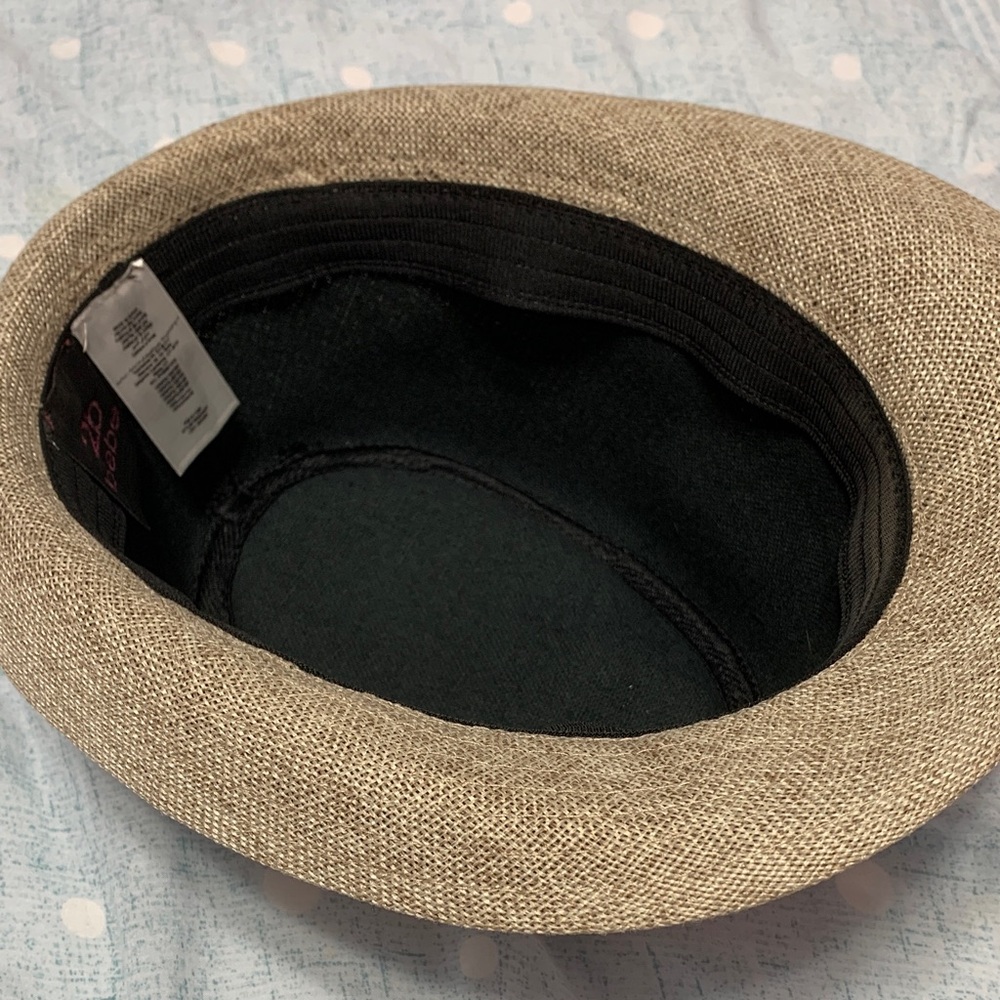 VTG 2b bebe Tan Fedora Hat with Black Band - Picture 6 of 13